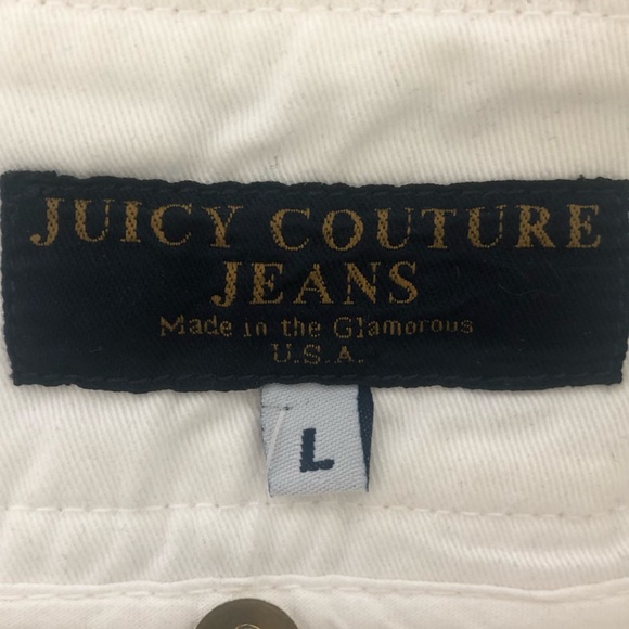 Juicy Couture Vintage Mini Denim Skirt Ivory White Large NWT! - Picture 6 of 9